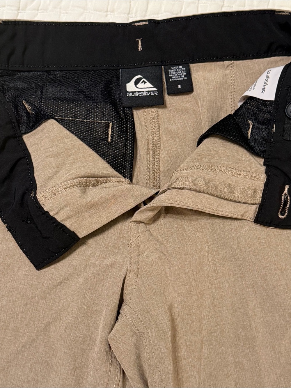 Quiksilver Boy’s Tan Flat Front Shorts - Picture 3 of 4
